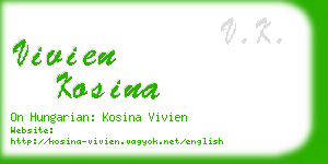 vivien kosina business card